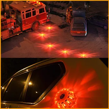 BECAR Bærbare Orange Blå Bil Twinkle Star LED Road Blinkende advarselslamper Vejene Sikkerhed Nødsituation Lampe Disc Fyrtårn for Bil