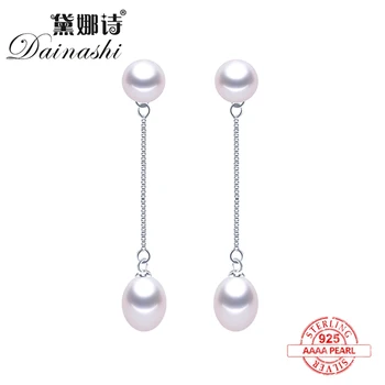 2020New Naturlige ferskvands-smykker perler dingle øreringe Vintage Mode 925 Sterling Sliver Drapere Øreringe gaver til Kvinder