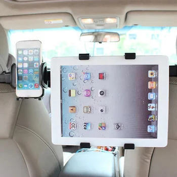 2 i 1 Universal Car Tablet PC Phone Holder Rack 360 Graders bagsædet Nakkestøtten Mount Stand holder Til iPad, Mobiltelefon