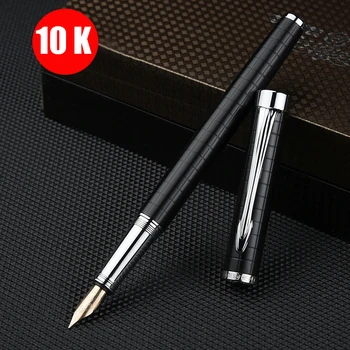 Høj Kvalitet 10K fountain pen til at skrive Virksomhed signatur pen dolma kalem mark can Stationery Office skole med gave box 1051