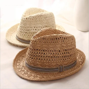 Sommer, Sol Mænd Panama Strå Hat Jazz Casual Mandlige Fedora Hat For Mænd Og Kvinders Fashion Brand Visor Cap