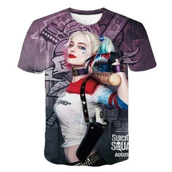 Nye sjove kvindelige klovn T-shirt top 3D-mænd og kvinder T-shirt tegneserie T-shirt film shirt i baseball bat