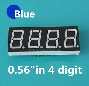 0.56 tommer 4bit Fælles anode Digital Tube BLÅ LED-Cifret Display 7 Segment 0.5 0.5 tommer 0.56 tommer 0.56