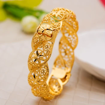 Armbånd guld Farve Armbånd til Kvinder tilbehør til Bruden Bryllup Armbånd indian/Etiopiske/Frankrig/Afrikanske/Dubai Smykker gaver