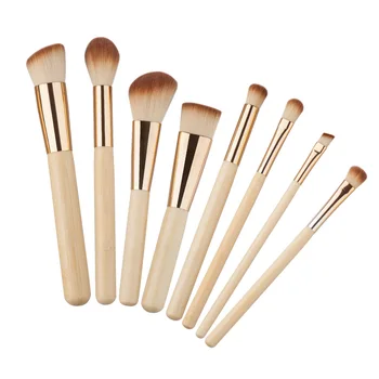 Bambus Makeup Pensler Sæt Naturlige Professionel Pulver Foundation, Øjenskygge Blending Brush Kosmetiske Gøre op Af 11pcs/8stk