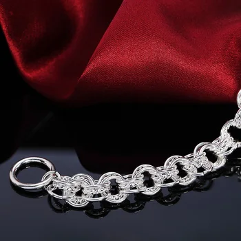 DOTEFFIL 925 Sterling Sølv Geometriske Mange Circle Armbånd Til Kvinder, Bryllup, Engagement Party Smykker