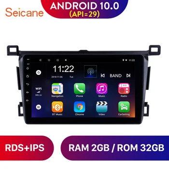 Seicane 9 tommer Android 10.0 Bil Stereo GPS Radio Playerfor Toyota RAV4 venstre hånd drivier 2013-2018 Støtte RDS Bageste Kamera DVR