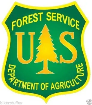 Grøn og Gul US Forest Service Skjold Klistermærker (Sæt foresty Logo Turen)