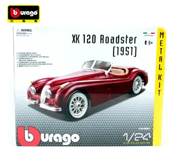Bburago 1:24 1951 XK 120 Roadster Forsamling DIY-Racing Diecast Model Kit Car Toy Ny I Æske Gratis Fragt