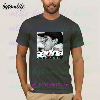 Ayrton Senna Formel 1 T-Shirt Til Sommeren Udskrive Sort T Shirt Tøj Populære Skjorte Bomuld T-Shirts Forbløffende Kort Ærme Unikke Mænd Toppe