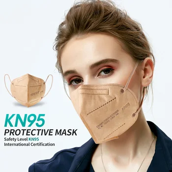 Mascarilla FFP2 KN95 Maske 95% Filtrering Facial FFP2 Maske Anti PM2.5 Støv Beskyttende Ansigt Munden Masker 5Layer Sikker Guld Masque CE