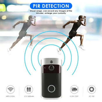Smart IP-Video Intercom WIFI Video Dør Smart dørklokke WIFI Dørklokken Kamera for Lejligheder IR-Alarm Trådløs Sikkerhed Kamera
