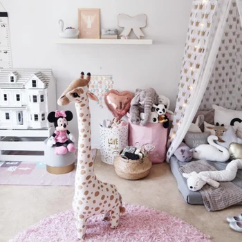 Stor Størrelse Simulering Giraf Plys Legetøj Bløde Dyr Giraf Sove Dukke Fødselsdag Gave Kids Legetøj