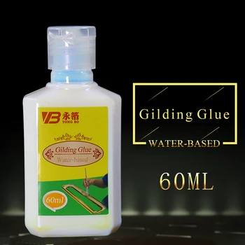 Forgyldning Lim bladguld Vand-baseret Miljø-Lim 60ml Guld Folie med Lim til Guld Folie Sølv Blad