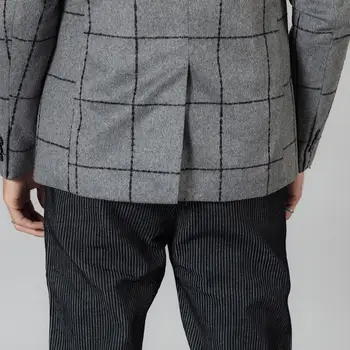 SIMWOOD 2020 forår vinter nye casual blazere mænd mode plaid passer jakke uld blanding Kontrolleret frakker plus size outwear SI980660