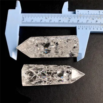 1PC Naturlige Popcorn Hvid Krystal Kvarts Obelisk Crystal Wand Punkt Healing Prøve Naturlige Sten og Krystaller