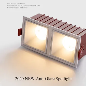 Anti Glare Dæmpbar Forsænket LED downlight 24W 12W 7W Pladsen Spot lys til indendørs Foyer,Stue LED Forsænket Loft lampe