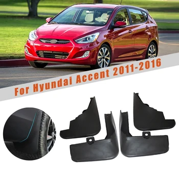 For Hyundai Accent Luge 2011-2016 For Fender Splash Vagter Stænkskærme Sikkerhed Reflekterende Advarsel Stænklapper Bil Tilbehør 4stk
