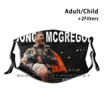 Conor Mcgregor Støvtæt Ikke-Disponible Munden Ansigtsmaske Pm2.5 Filtre For Børn, Voksne Conor Mcgregor Den Berygtede Bedste Sælger