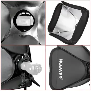 Neewer Foto Studio Softbox med S-type Speedlite Flash Beslag holderen og bæretaske til Produkt Fotografering