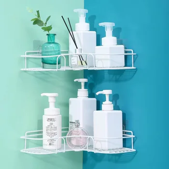Badeværelse Hylde Punch Gratis Storage Rack Hjørne Shampoo Bruseholder Hylde Køkken, Opbevaring I Hjemmet Dekoration Badeværelse Tilbehør