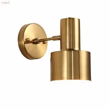 Nordisk soveværelse sengen væglampe guld kreative minimalistisk, moderne stue midtergangen badeværelse væglampe E27