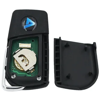 Opgraderet Fjernstyret Bil Key Fob 433MHz 4C Chip for Toyota Avensis Yaris Corolla S/N: 89071-0D010 Med TOY47 Blade