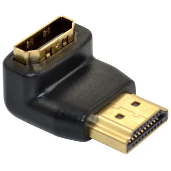 100pcs/masse 90 Grader Højre Vinkel HDMI Mandlige og Kvindelige M/F Extender Adapter Stik