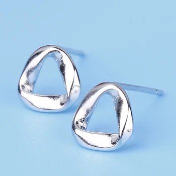 925 Sterling Sølv Pin-Ring simpel cirkel blomst øreringe, udsøgte stil for at styrke temperament, Julegave