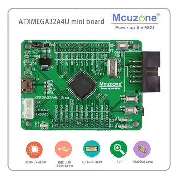 ATxmega32A4U Mini Board USB-PROGRAM PDI SD GPIO XMEGA32A4U 32A4U MCIROCHIP AVR 32A4 U