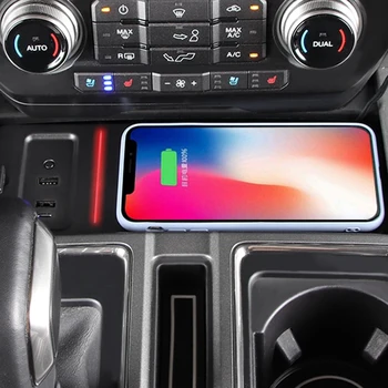 15W bil trådløse oplader til Ford F150 2017 2018 2019 2020 hurtig opladning plade panel QI telefon oplader tilbehør til iPhone 11