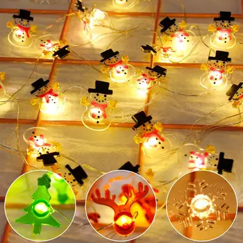 Fe Garland LED Bold String Lys Vandtæt til juletræ Bryllup Hjem Indendørs Dekoration batteridrevne