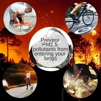 Cykling ansigtsmaske Beskyttelse mod Støv, Tåge Åndbar Udendørs Vinter Varm Maske Anti-Forurening PM2.5 Med Aktivt Kulfilter