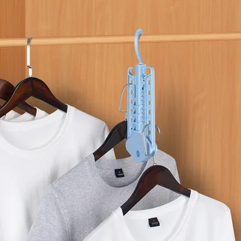 2stk Plast Garderobe Folde Tøj Bøjle Anti Slip Udendørs Tøj Tørt Rack Rejse Sammenklappelig Bøjle Tøjvask Forsyninger