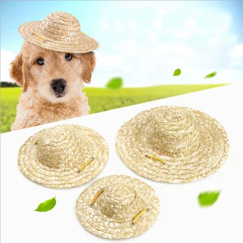 Hund, Kat, Hat Pet Sombrero Hat Lille Hund Udendørs Tilbehør Vandring Pet Products Små/Store Hunde hatte