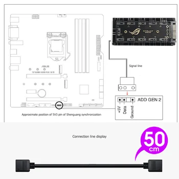 5V 3PIN ARGB Udvidelse Splitter Adapter Electron PC forlængerkabel 10 Havne RGB-Fan HUB PC Desktop Computer