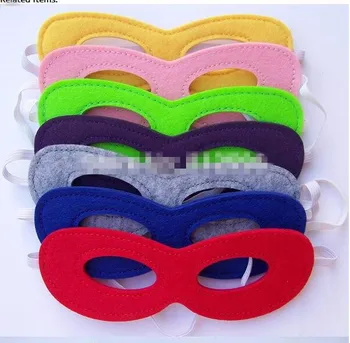 Ping Børn Cosplay Halloween Maske Fest Maskerade Følte Dekoration Maske Superhelt Cape Ydeevne Maske