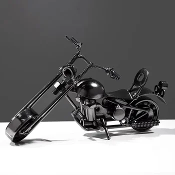 Motorcykel Model Retro Motor Bronze Håndlavet Motor Metal Dekoration Prop Vintage Home Decor Kid Legetøj 15cm/16cm Figur Strygejern Dreng