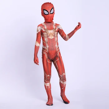 2019 Km Morales 3D-Print Spider Suit Costume Voksne Børn Drenge Spider Zentai Cosplay Kostume Superhelt Halloween Kostume