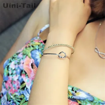Uini-Hale klassisk varm 925 sterling sølv hjerte-formet armbånd koreansk mode trend sød sexet høj kvalitet smykker åbning