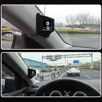 OBD-GPS, Dual System Hud Display Bil Head-up Display Digital GPS Speedometer Kilometertæller høj hastighed Alarm Bil Hastighed Projektor
