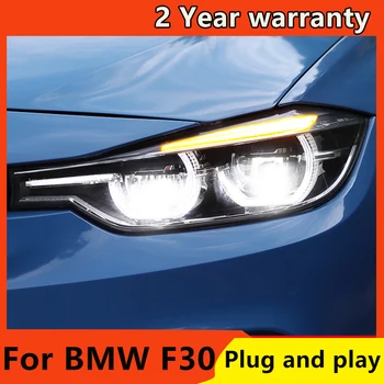Bil Styling for BMW 316i 320i 328 335 Forlygter 2013-F30 ALLE LED Forlygte LED Angel Eyes Forlygte montage