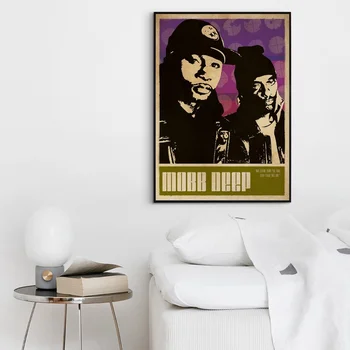 Mobb Deep Musik Sanger Plakat Hip Hop Rap-Musik Band Stjerne Plakat Væg Kunst Maleri Værelses Hjem Indretning Lærred Print