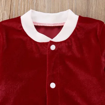 Nyfødte Barn Baby Sparkedragt Unisex Santa Kostume Pyjamas Tøj, Udstyr, Størrelse 0-24M