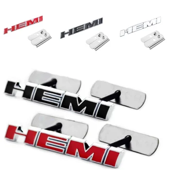 For HEMI Logo Metal Front Emblem Klistermærker til Bil, Dør, Side Decal Styling til Jeep Compass Wrangler Dodge Challenger Kaliber