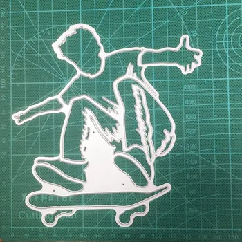 Håndværk dør Skater Boy spåntagende Dør Stencils Til DIY Scrapbooking dør Papir/foto Kort, der Gør Prægning Die Cut Nye 2020