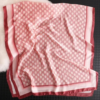Luksus Silke Tørklæde Kvinder Foulard Sjaler og Wraps Print Pashmina Dame Spring Beach Tørklæder Bufanda 2020 Ny