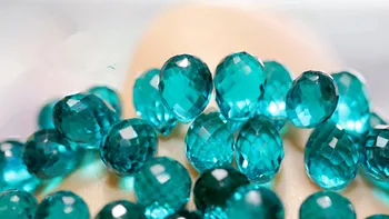 5pieces AA løse perler BLÅ kvarts dråbe facetslebet for DIY smykker at gøre FPPJ engros perler natur
