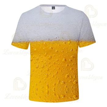2020 Nye Sommer Øl Fuld Mode 3D-Print Mænd T-Shirt Sjove kortærmet T-Shirt Kausale Man T-Shirt Børn Tees Top