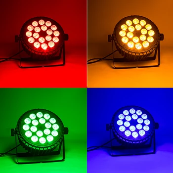 2/4stk 18x18W RGBWA+UV-Aluminium Legering LED Par Lys DMX 512For DJ Disco Party Projektor Natklub Bar SHEHDS scenebelysning